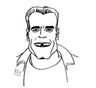 Arnold Schwarzenegger OLDY/OUDJE karikaturen karikatuur