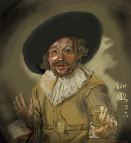 Frans Hals, de vrolijke drinker, schilderij, kunst