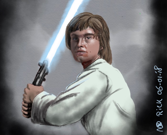 Luke Skywalker star wars sf scifi wapen zwaard